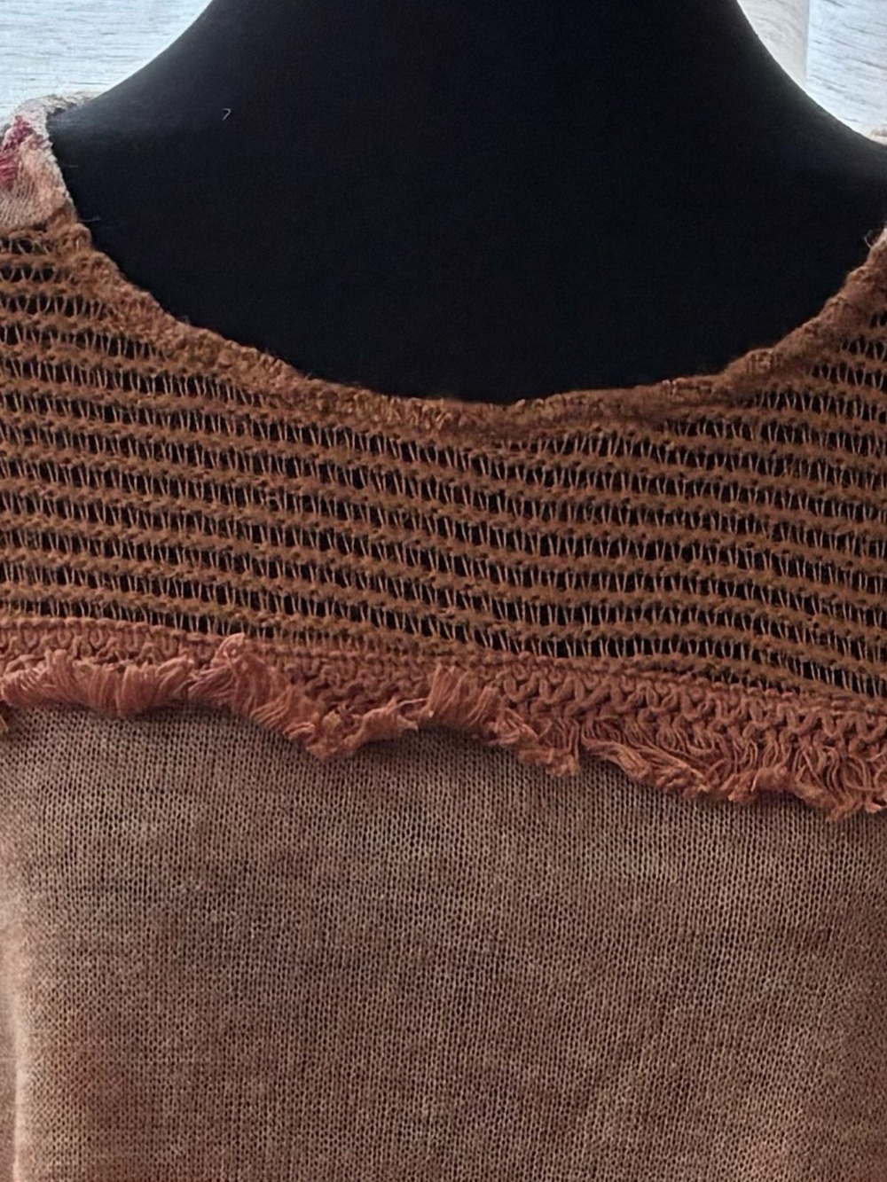 Flying Tomato Textured Knit Top in Warm Rust